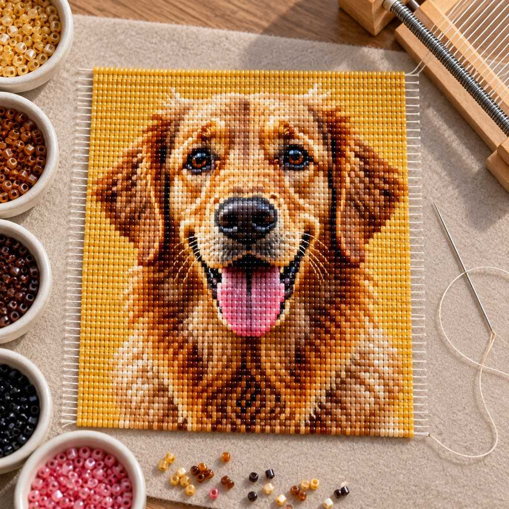 Example seed bead pattern generated by ArtPatt from a photo