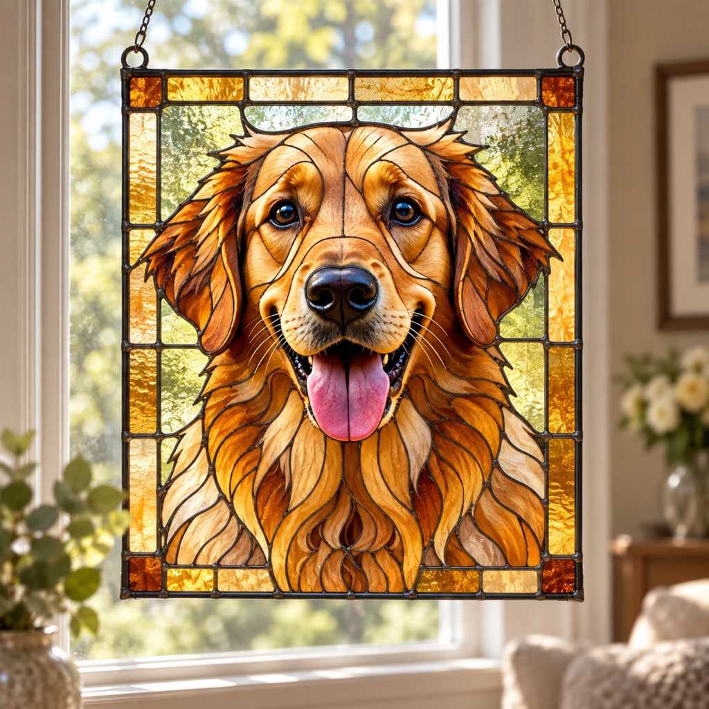Example stained glass pattern generated by ArtPatt from a photo