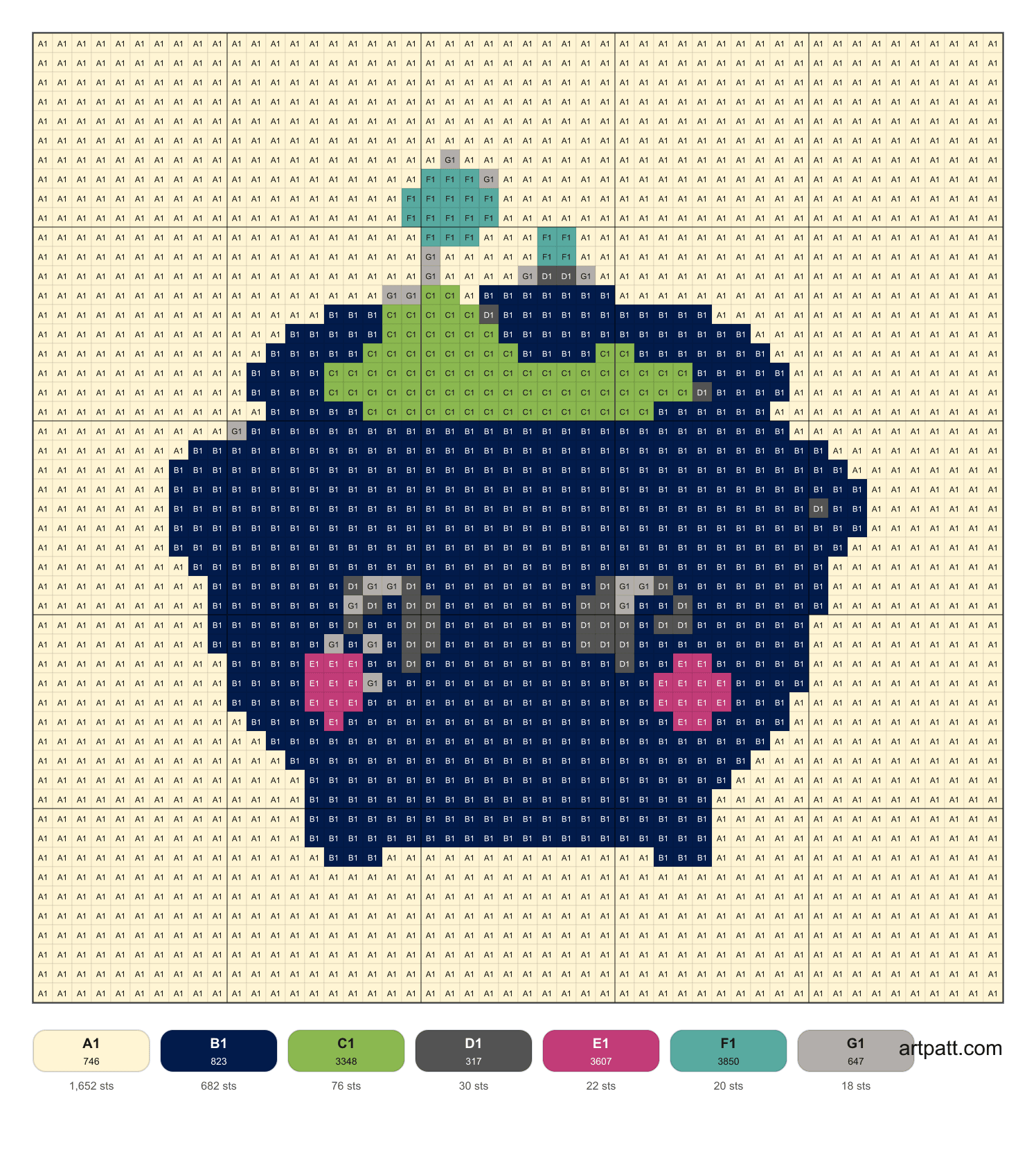 Free kawaii bubbling witch cauldron cross-stitch pattern