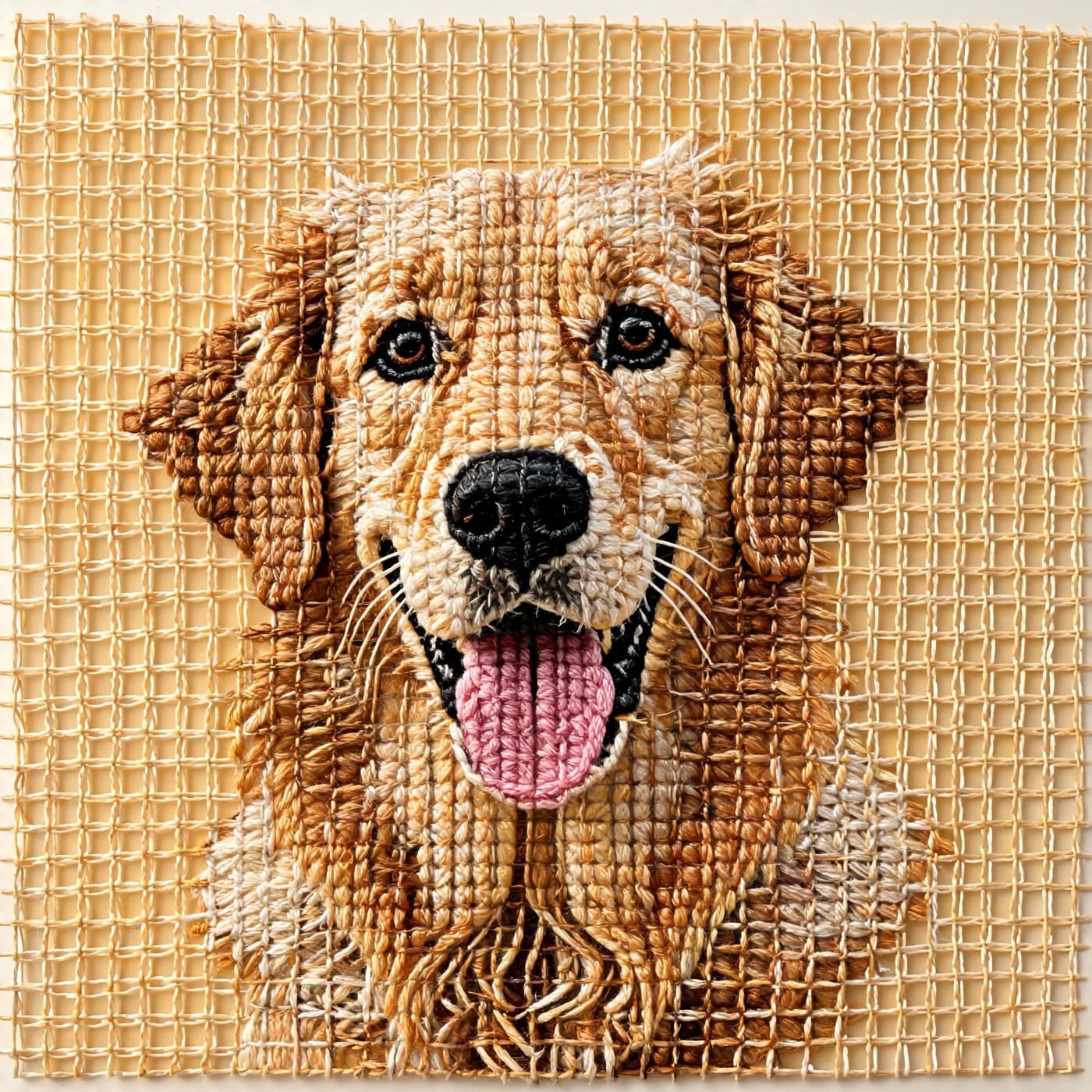 Example plastic canvas mesh chart generated by ArtPatt from a photo