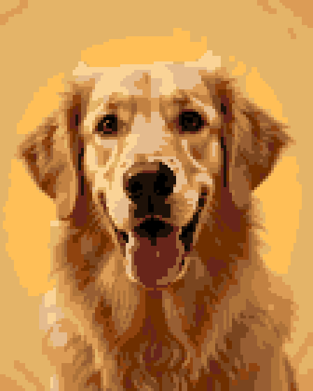 112 × 140 stitches chart of the photo for a 20 × 25 cm canvas