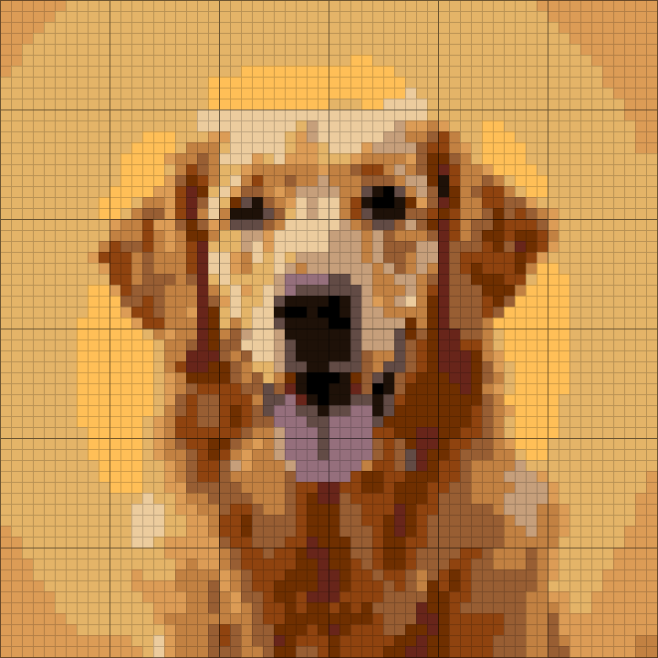 60 by 60 chart generated from the photo