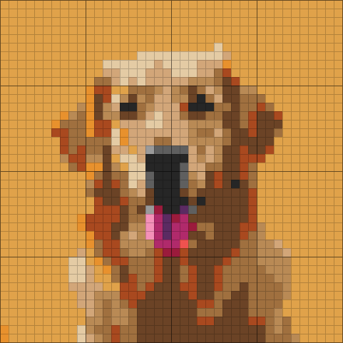 40 by 40 chart generated from the photo