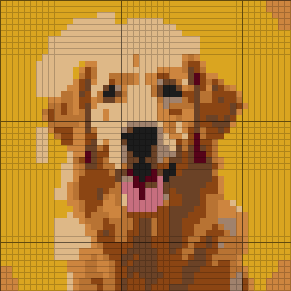 48 by 48 chart generated from the photo